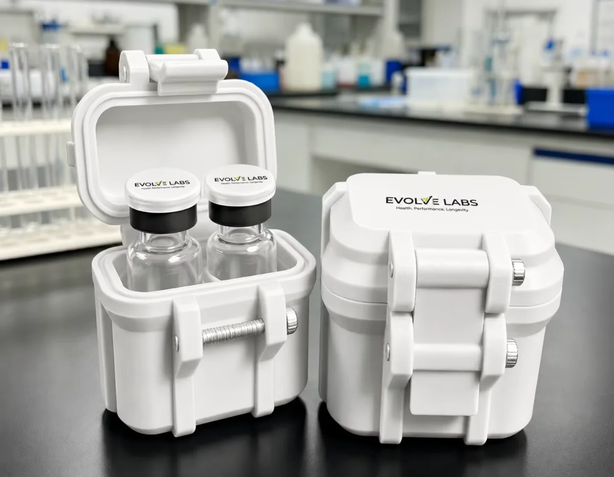 Estuche clínico Evolve Labs con viales de investigación
